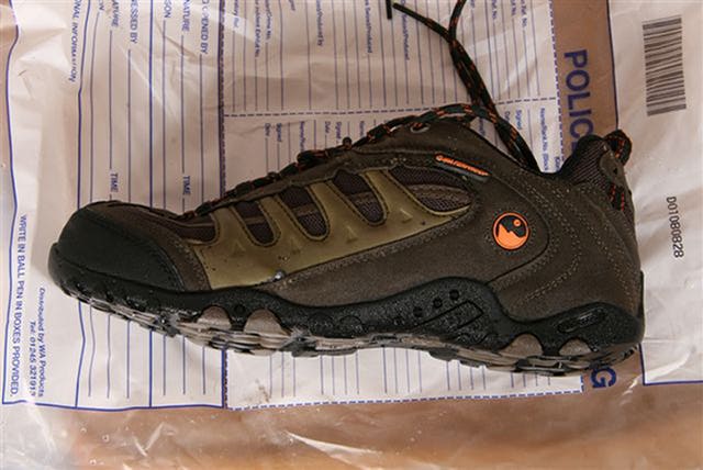 Undated handout photo of the walking shoe (Devon and Cornwall Police/PA) 