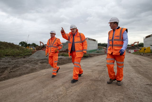Boris Johnson construction site visit – West Midlands