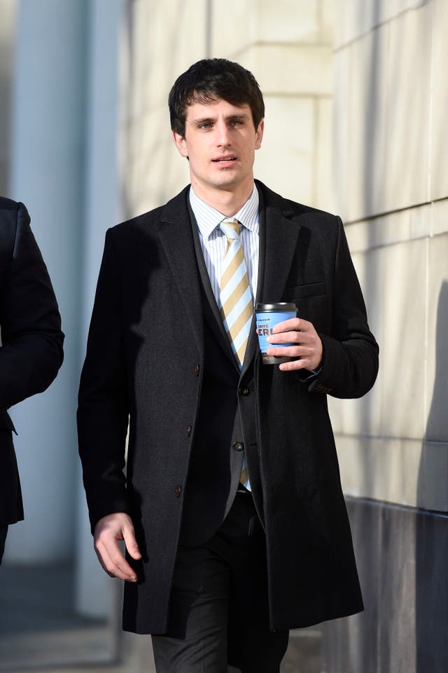 Blane McIlroy arrives at Belfast Crown Court (Michael Cooper/PA)