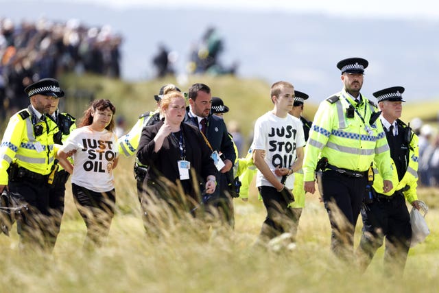 Just Stop Oil protesters being taken away by police