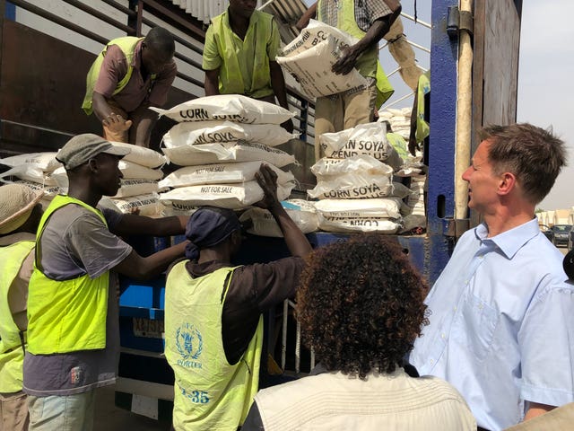 At the World Food Programme distribution centre in Maiduguri