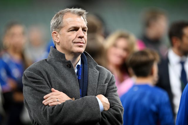 Chelsea owner Todd Boehly pictured at the UEFA Conference League final