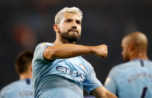 Sergio Aguero has been at the forefront of Manchester City's title challenge (Martin Rickett/PA)