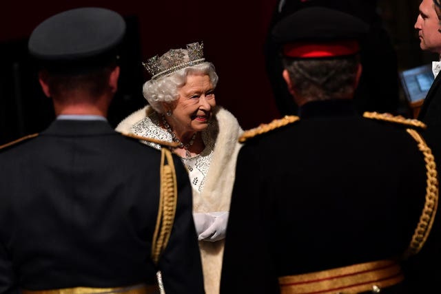 The Queen arriving