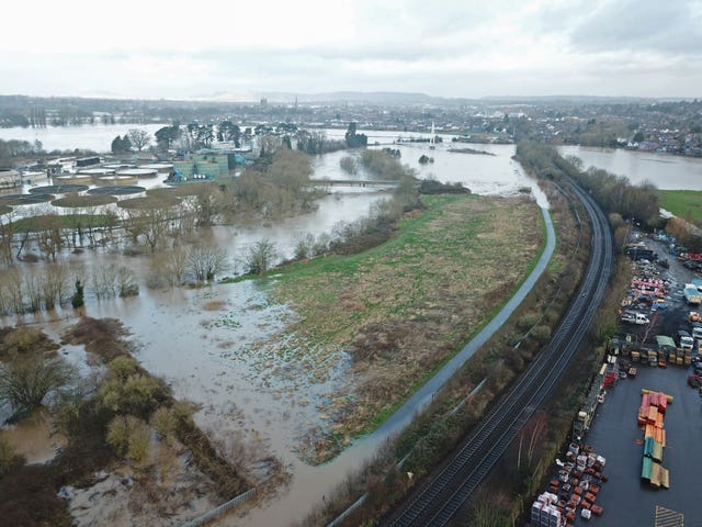 Locals in Hereford said they had never seen such flooding in the area (Greg Smith/PA)