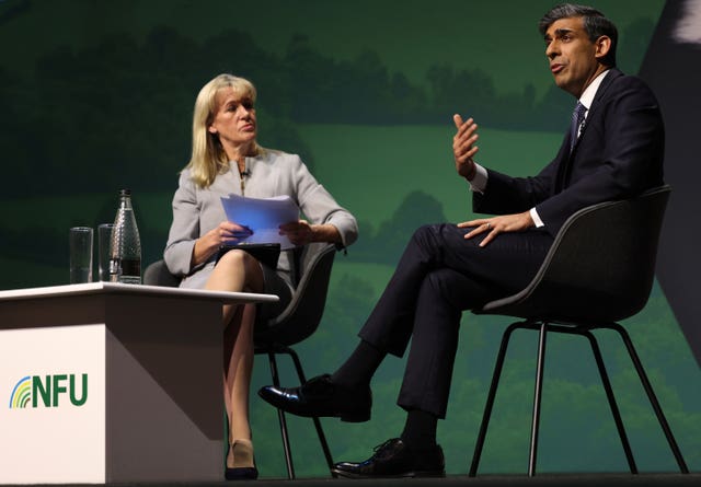 Rishi Sunak and Minette Batters