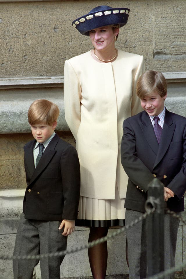 Diana with her sons