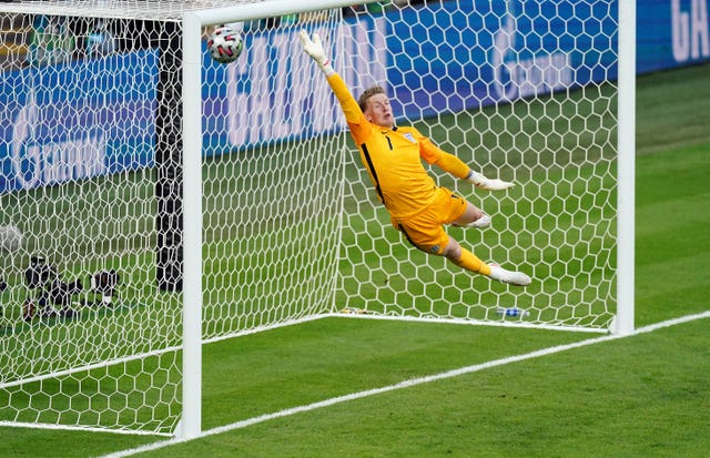 But Mikkel Damsgaard beat Jordan Pickford with a brilliant free kick to stun England 