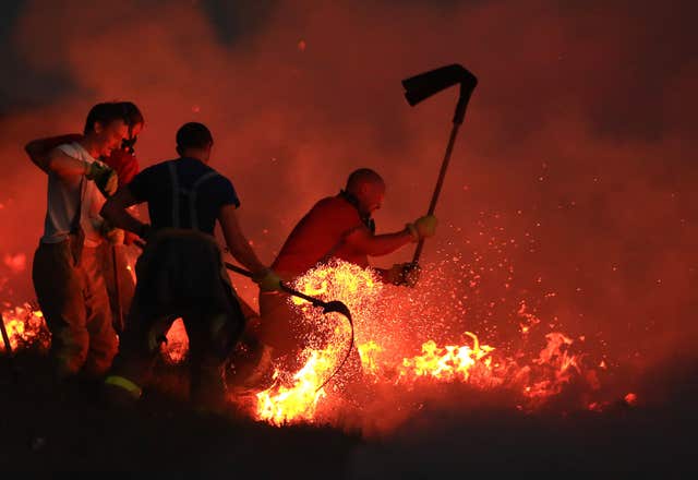 Winter Hill moorland fire