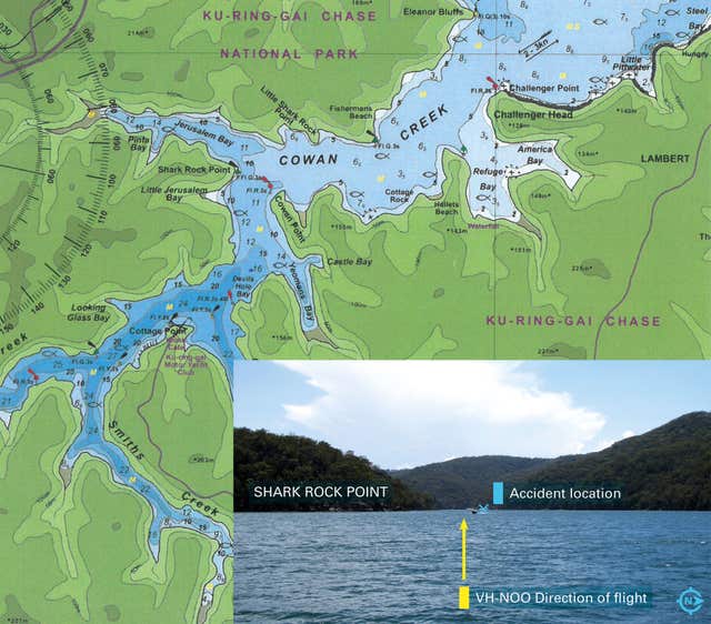 The Cottage Point and Cowan Creek area (ATSB/PA)