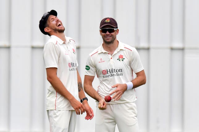 Anderson (right) is bidding to prove his fitness for the fourth Ashes Test
