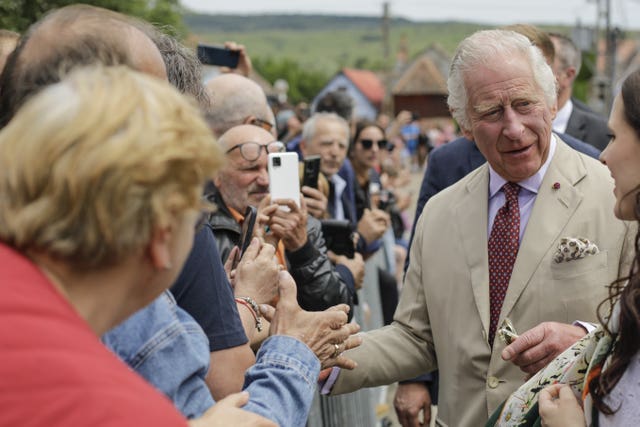 The King during his visit to Romania