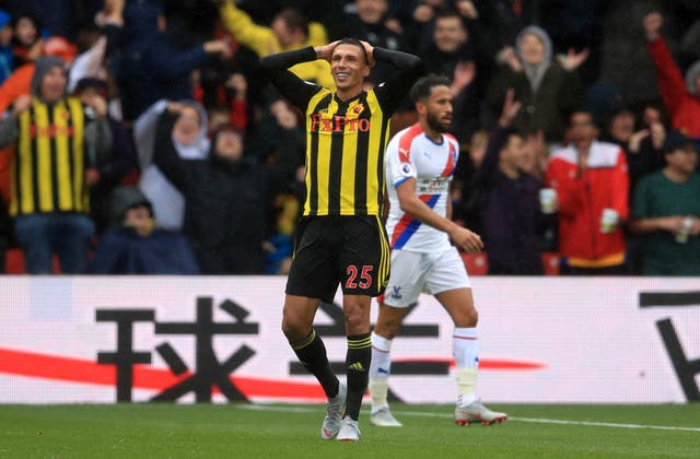 Jose Holebas scored a fortunate second for Watford