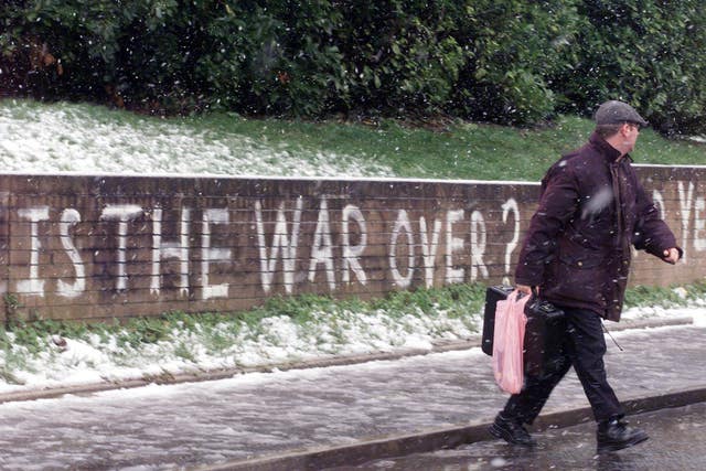 N Ireland arms graffiti