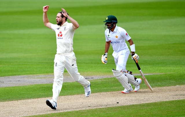 Chris Woakes was unfortunate not to dismiss Babar Azam first ball