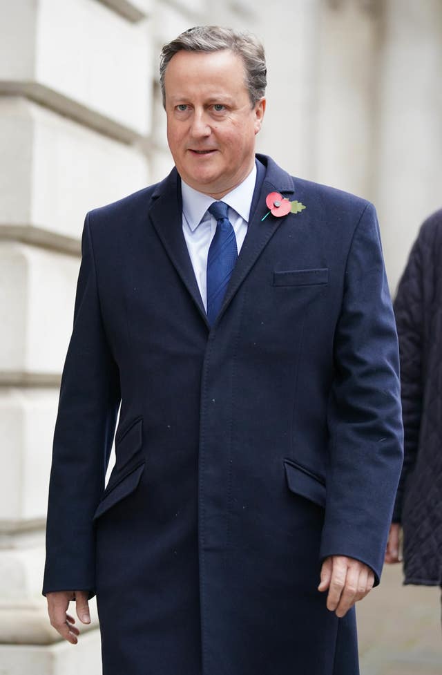 Former prime minister David Cameron