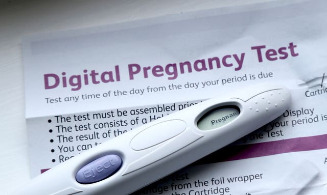 Pregnancy testing kit stock
