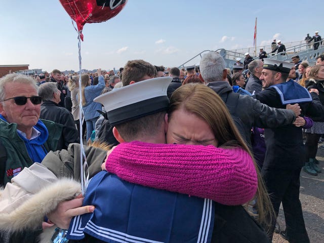 Michaela Dicker welcomes home ET Nick Bannerman, from Milton Keynes