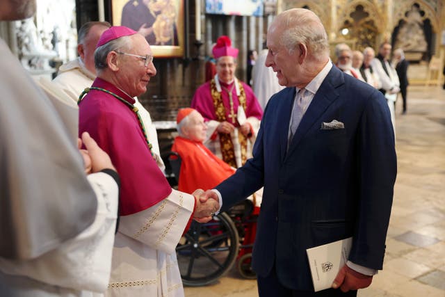 The King attending an advent service at Westminster Abbey this week