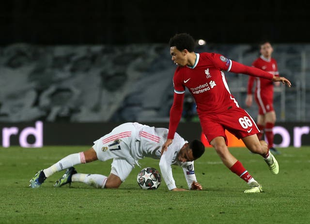 Trent Alexander-Arnold had a game to forget against Real Madrid in the first leg.