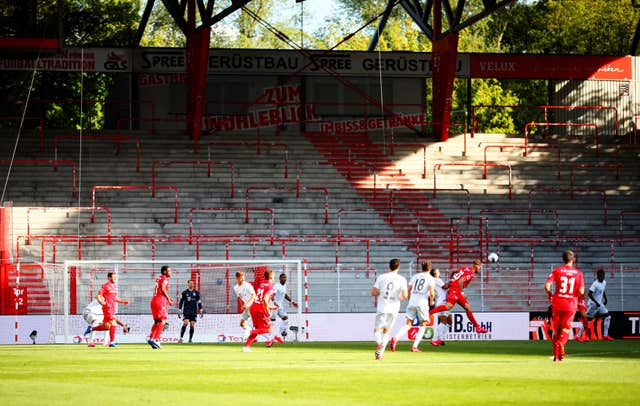 Union Berlin and Bayern Munich played behind closed doors