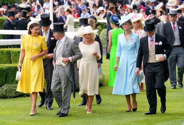 The King and Queen with Lady Frederick Windsor and Lord Frederick Windsor (Jonathan Brady/PA) 