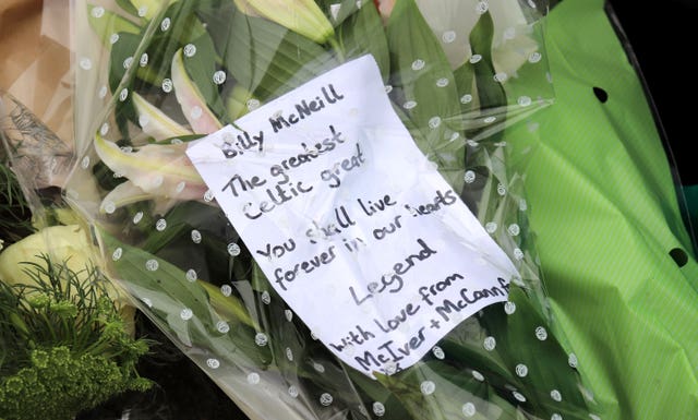 Tributes at Celtic Park