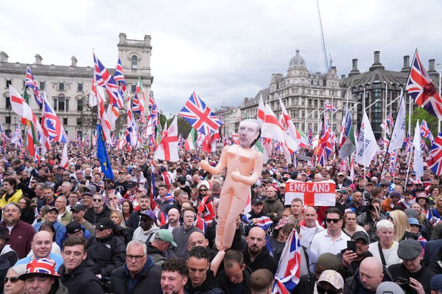 Protesters at the Unite the Kingdom march