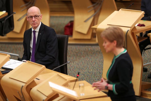 John Swinney and Nicola Sturgeon