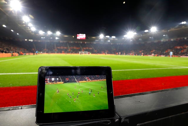 The match being streamed on the Amazon Prime App at St Mary’s, Southampton.