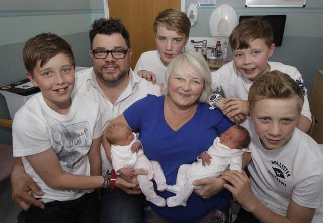Mother has three sets of twins