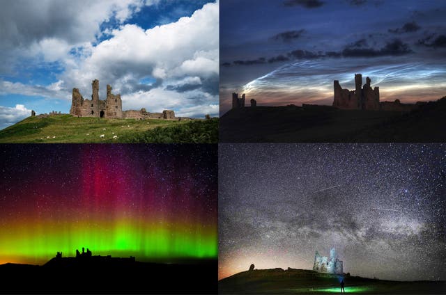 Northumberland landmarks by night