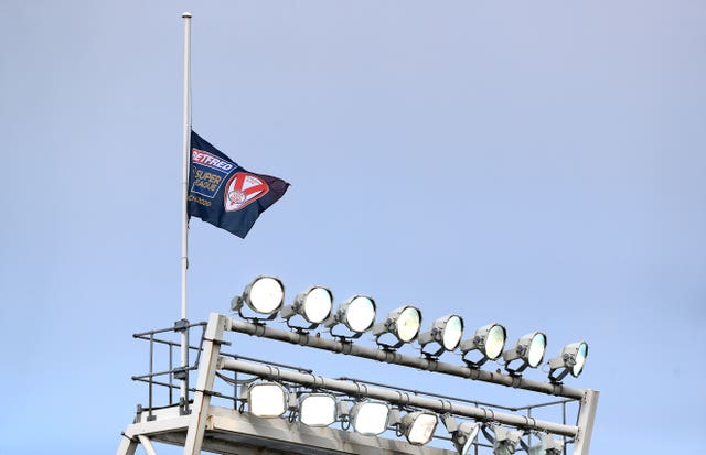 A flag was also flown flying at half-mast at the Totally Wicked Stadium