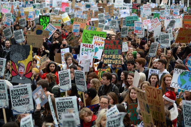 Climate change protest