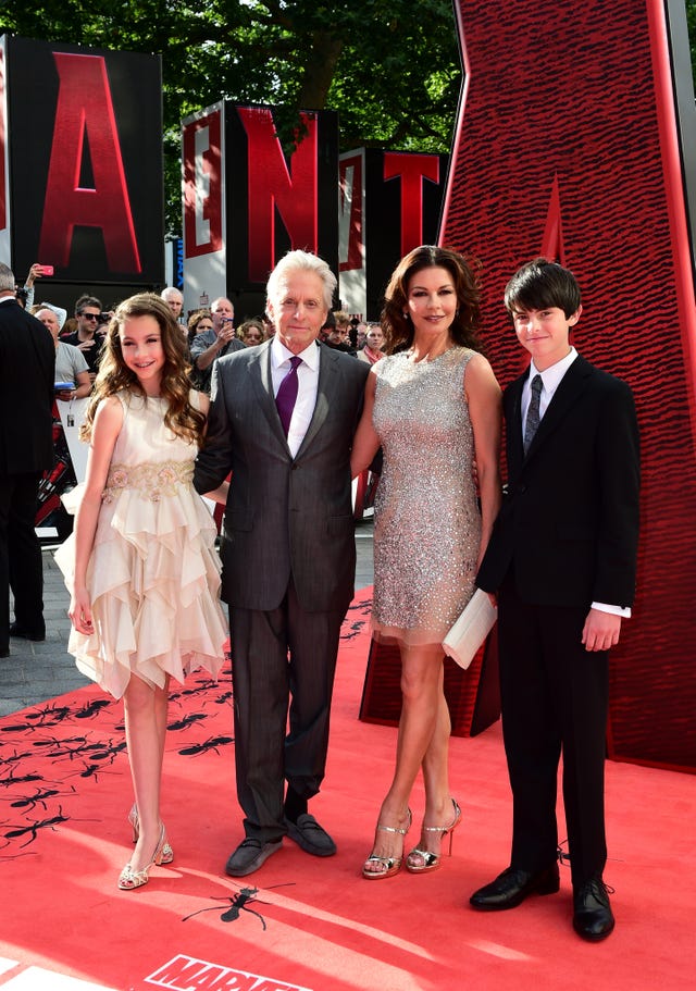 Michael Douglas with family