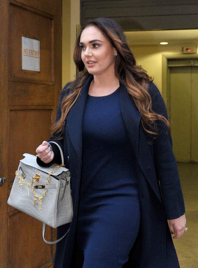 Tamara Ecclestone leaving London’s Central Family Court, where her sister Petra Ecclestone had the latest hearing in her legal battle with ex-husband James Stunt following split. Nick Ansell/PA