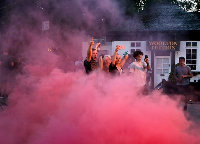 Liverpool fans outside Anfield