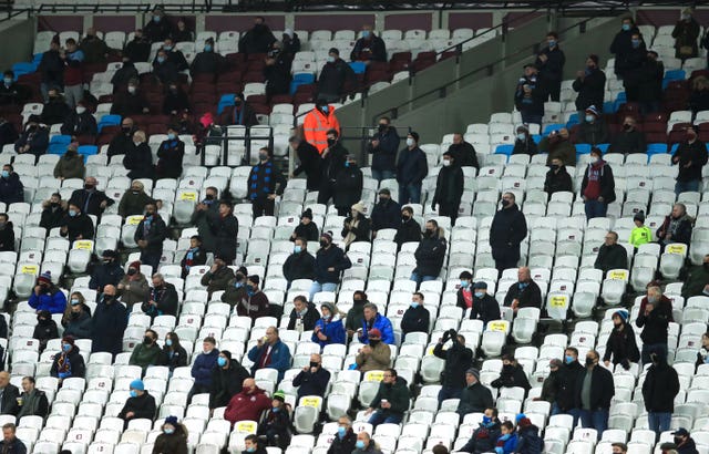 West Ham fans were the first in the to watch a Premier League match in action since March 