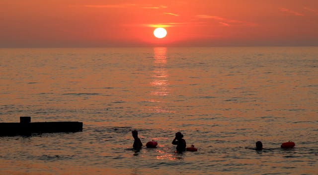 An early morning dip in St Margaret’s Bay