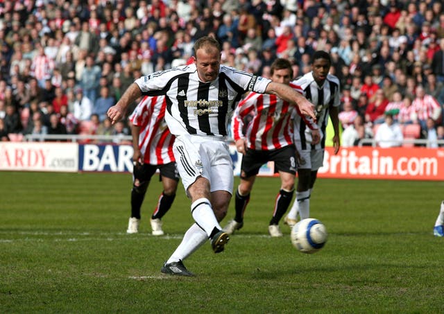 Shearer scored his 260th and final Premier League goal against arch-rivals Sunderland