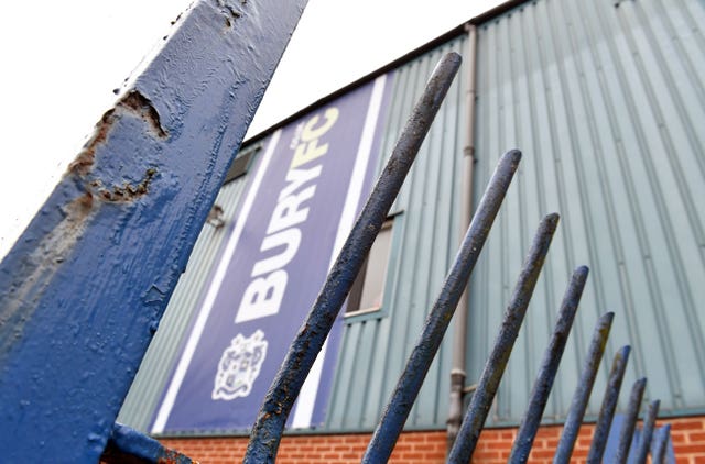 Bury were expelled from the EFL this week