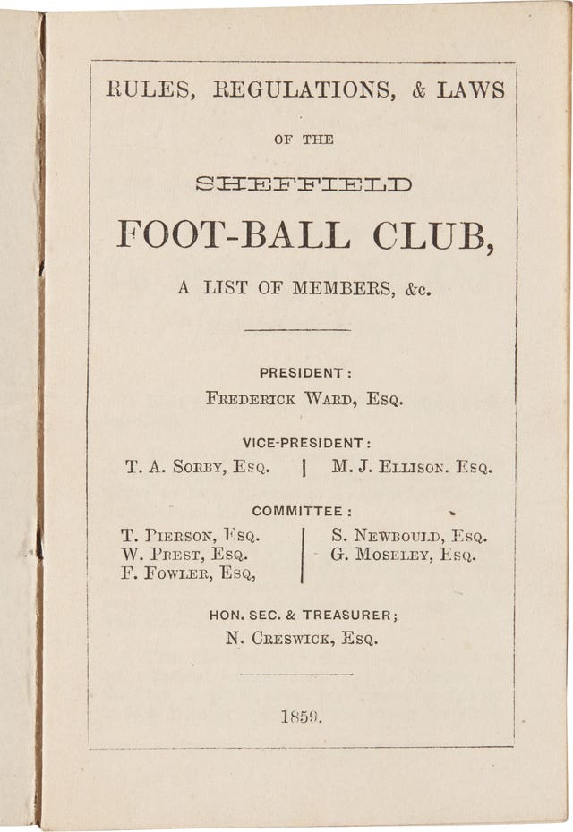 The rule book is expected to fetch more than £50,000