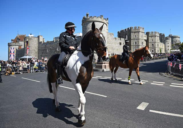 There was a heavy police presence during the run-through (Kirsty O'Connor/PA)