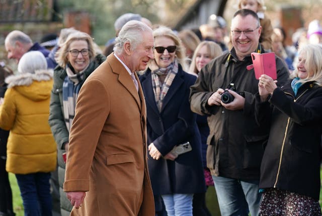 Royals attend church service