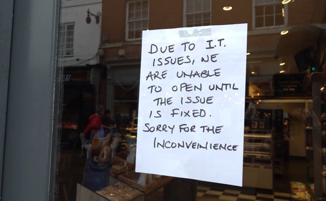 A sign on a Greggs in Lichfield, Staffordshire