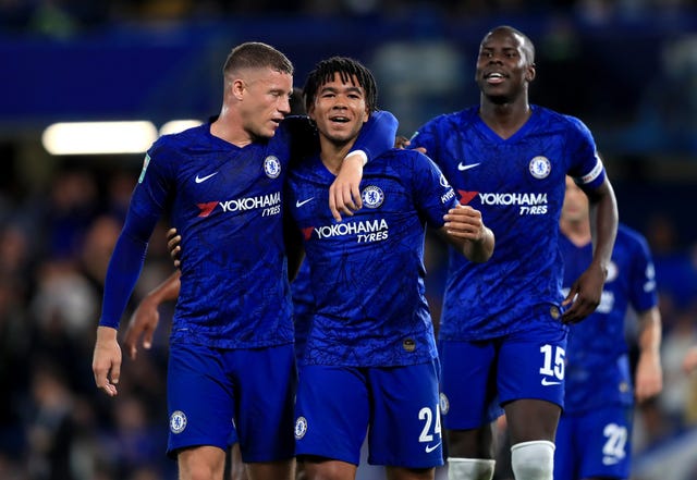 Reece James, centre, has broken into the Chelsea team 