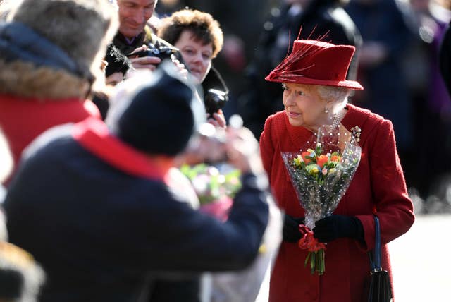 The Queen greets wellwishers (Joe Giddens/PA) 