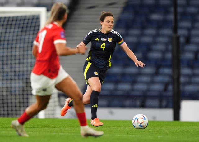 Scotland’s Rachel Corsie during the UEFA Women’s Nations League match