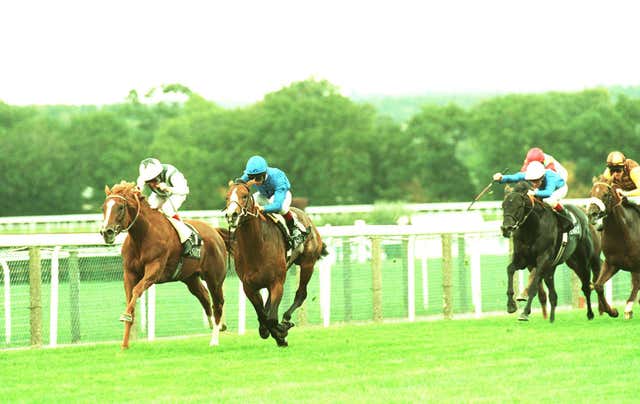 Mark Of Esteem (right) and Frankie get up to beat Bosra Sham in the QEII
