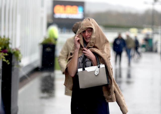 Rain, rain: It was a wet start to the Festival for everyone